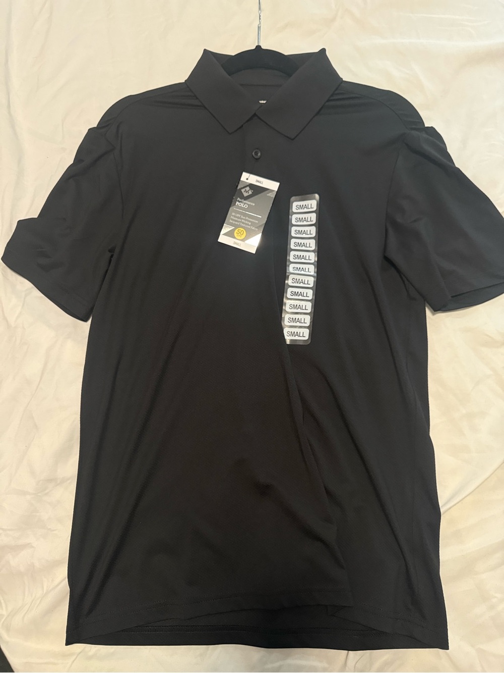 Men's Black Performance Polo Shirt by Champion - Small